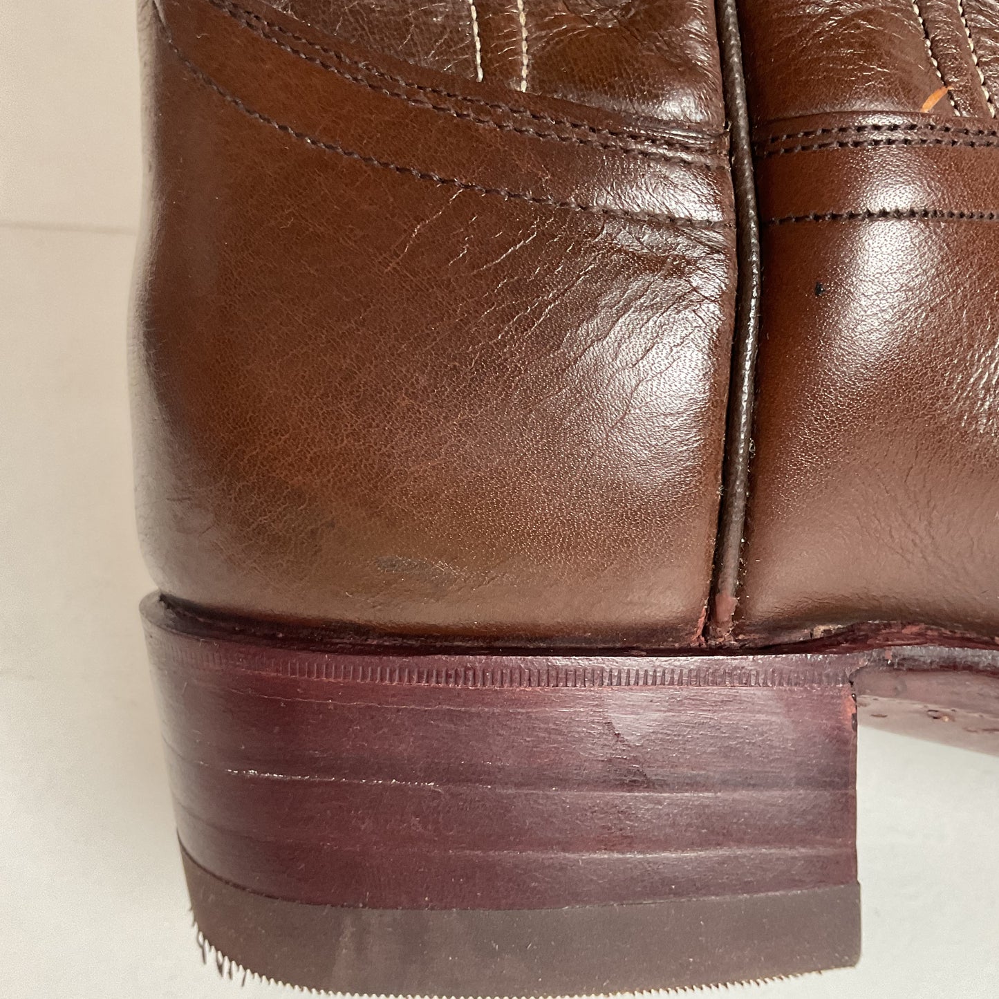 Vintage 1970s Dan Post Cowboy Boots 9 D French Toe