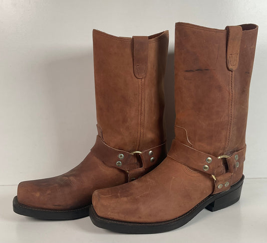 Vintage Men’s Harness Boots 11 D USA Nubuck Suede USA Made