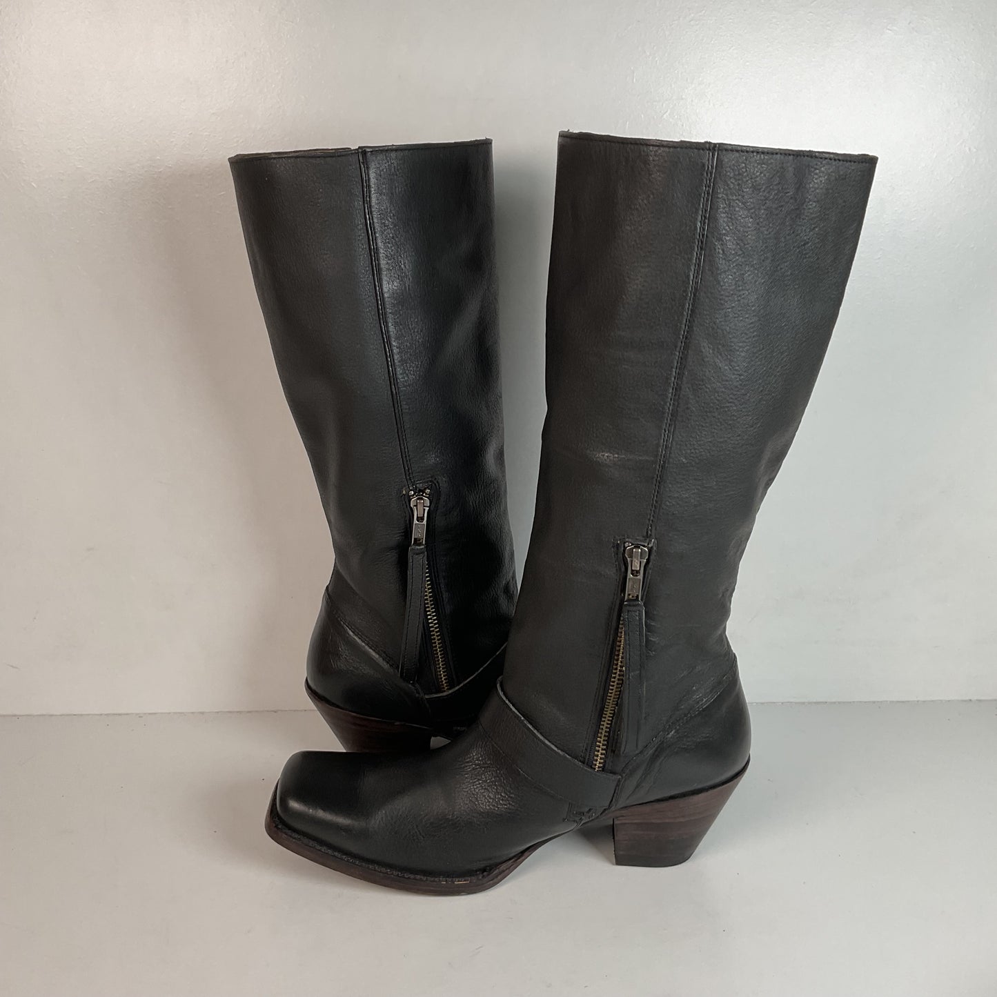 John Fluevog Tall Harness Biker Boots Men’s 9 | Women’s 11 Believe