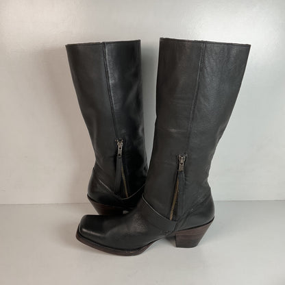 John Fluevog Tall Harness Biker Boots Men’s 9 | Women’s 11 Believe