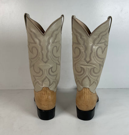 Silvertown Blonde Lizard Cowgirl Boots | Men’s 7.5 C | Women’s 8.5
