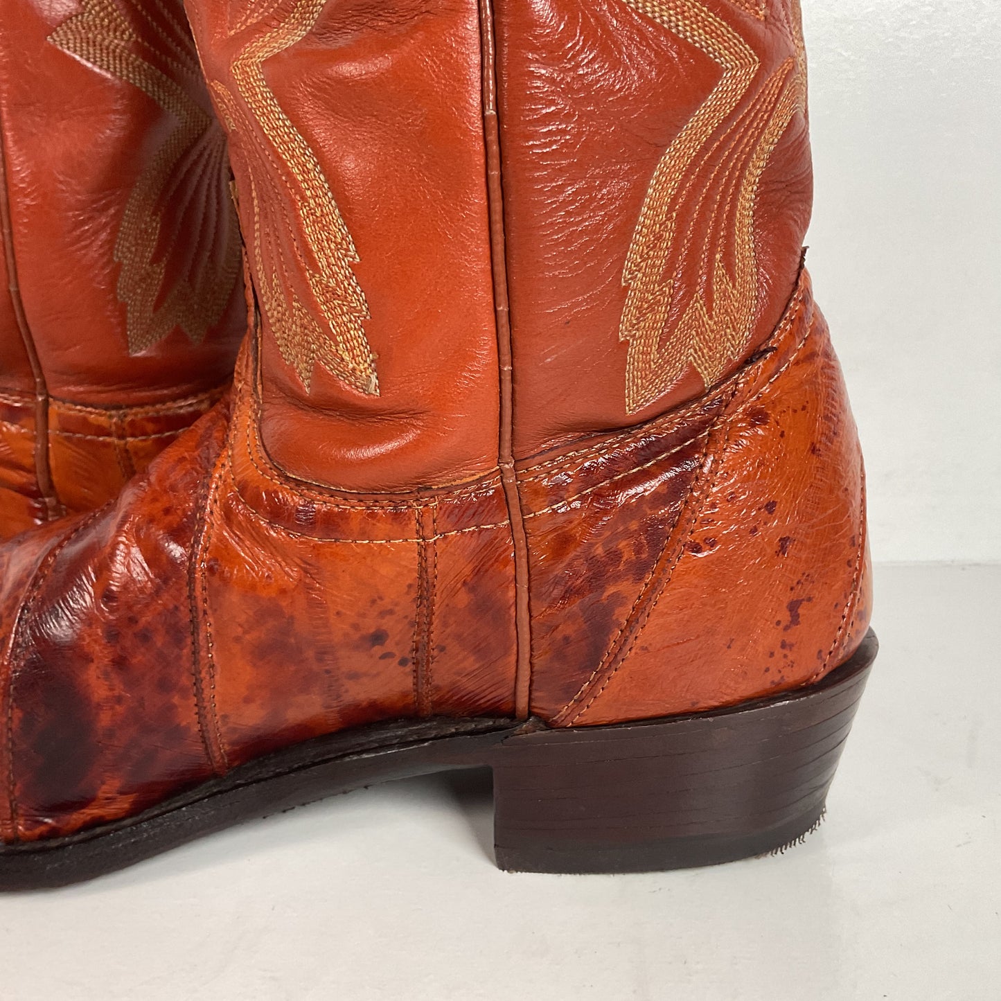 Vintage J. Chisholm Eel Skin Cowboy Boots | Exotic | USA Made | Men’s 8.5 D