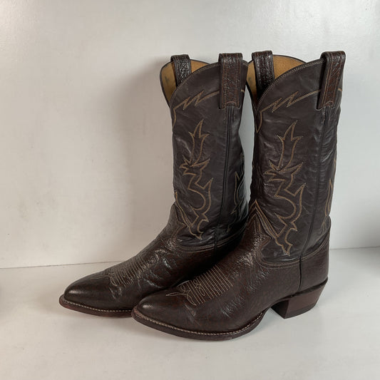Vintage Tony Lama Exotic Caribou Cowboy Boots — Gold Label — 9 E