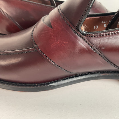 Vintage Hanover LB Shepard Penny Loafers 10 D Genuine Shell Cordovan USA Made