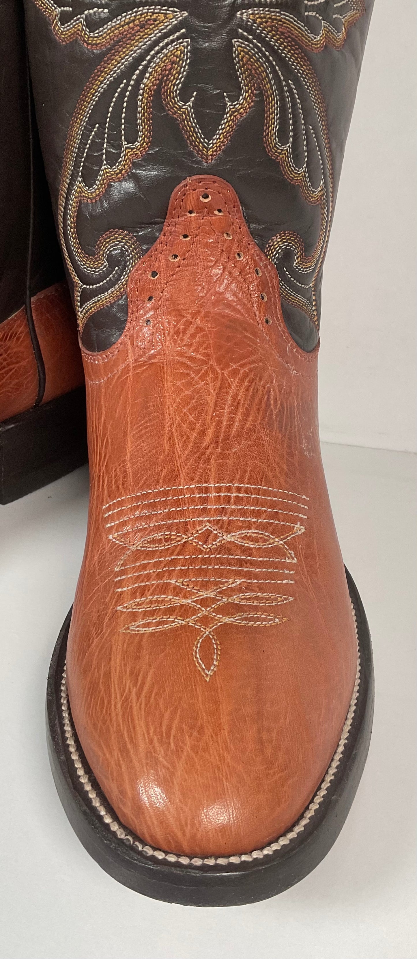 Hondo Spanish Shoulder Leather Cowboy Boots 9.5 D Style 9604