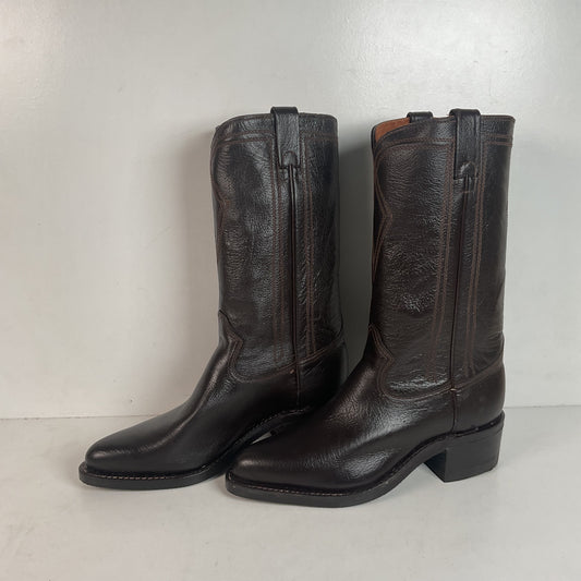 Vintage Texas Water Buffalo Cowboy Boots | USA Made | Exotic | Men’s 8.5 D