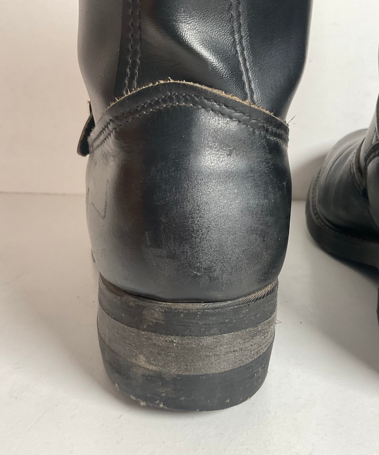Vintage Heavy Duty Engineer Boots 7.5 USA Made Steel Toe Motorcycle