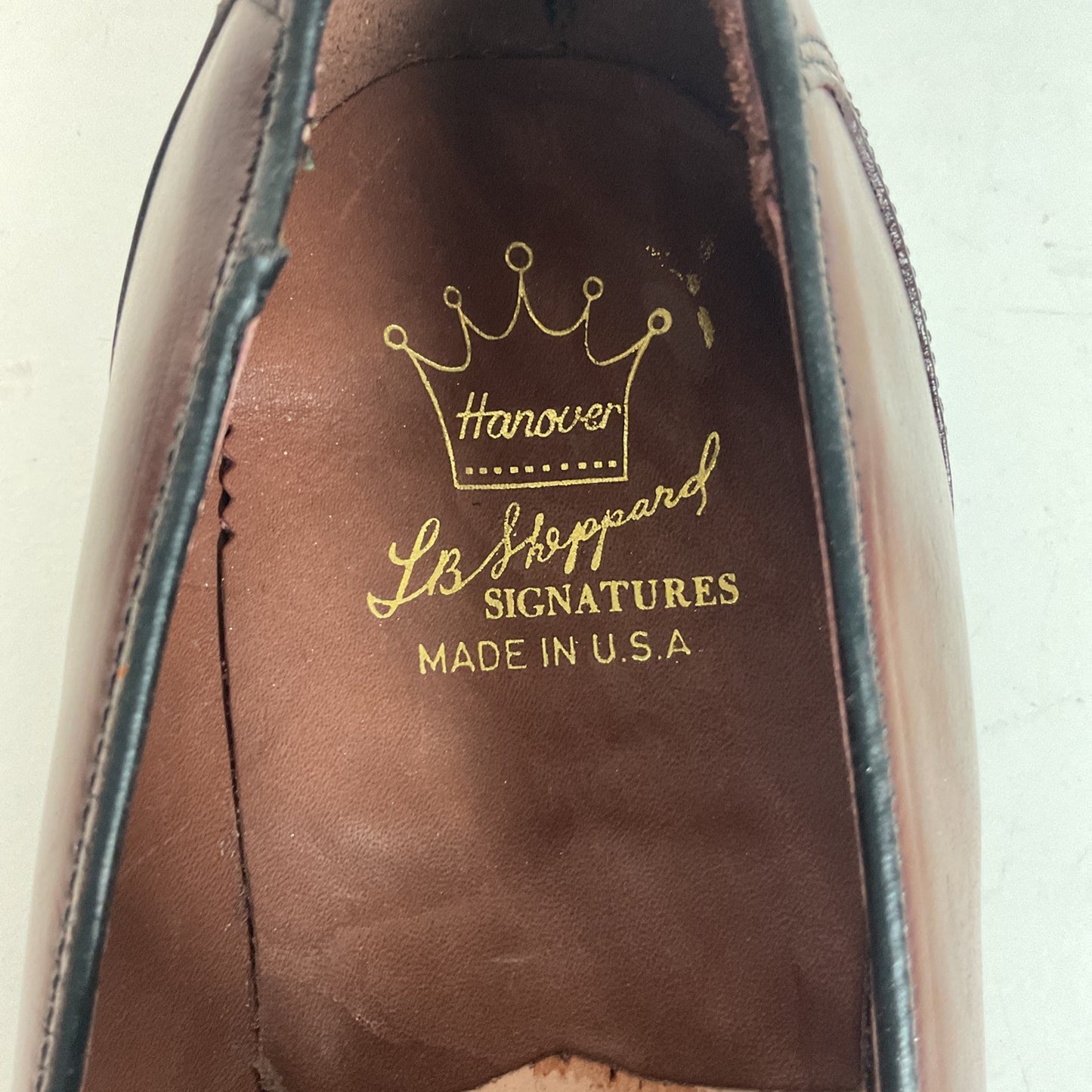 Vintage Hanover LB Shepard Penny Loafers 10 D Genuine Shell Cordovan USA Made