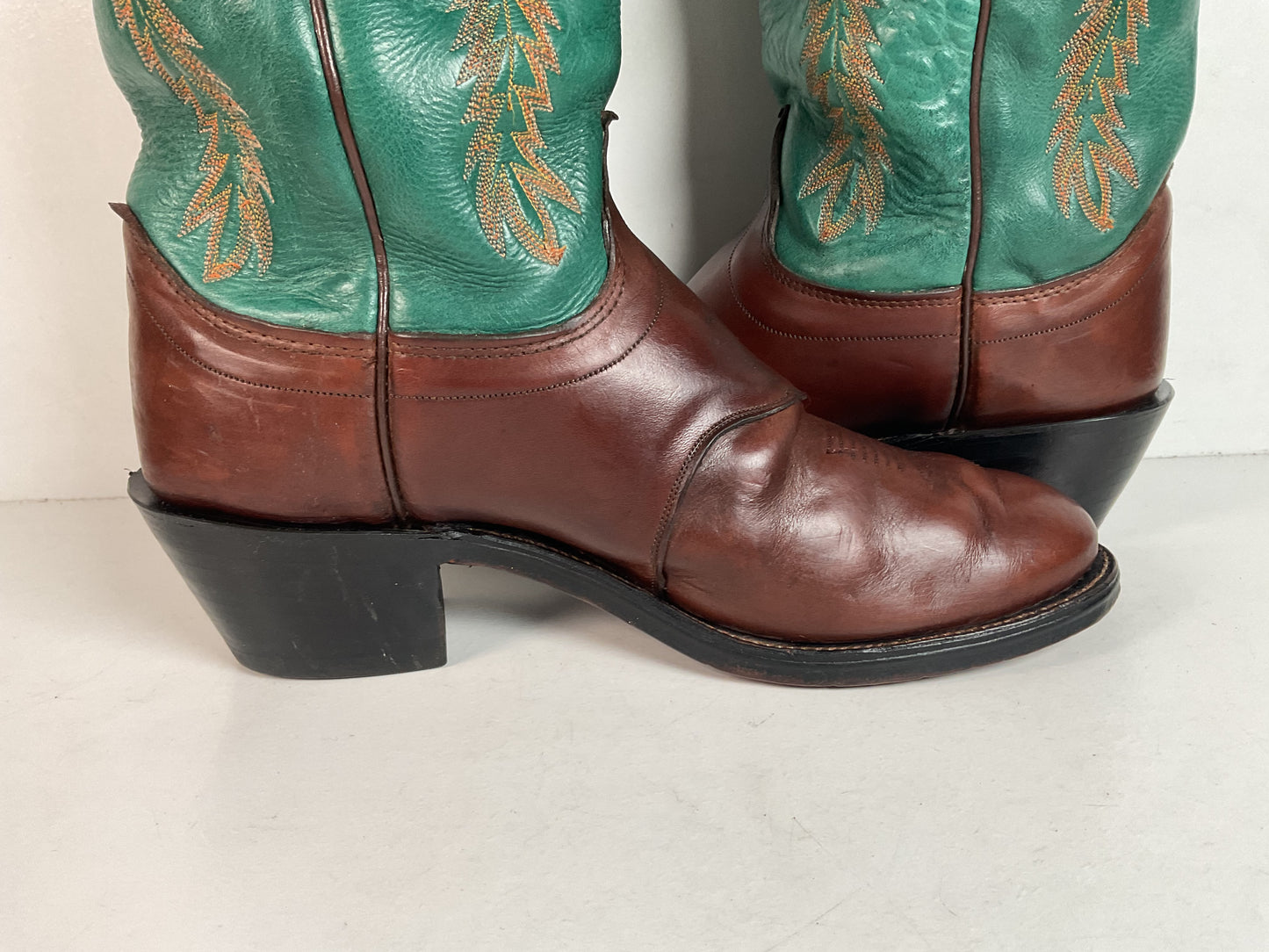 Olathe Tall Top Cowboy Boots 9.5 D USA Made Buckaroo