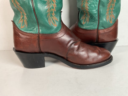 Olathe Tall Top Cowboy Boots 9.5 D USA Made Buckaroo