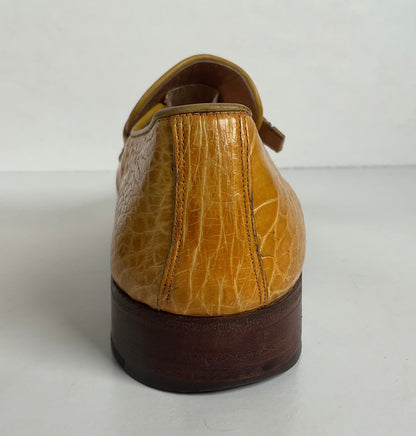 Vintage Sea Turtle Loafers | Monk Strap | Yellow | Men’s 7 D