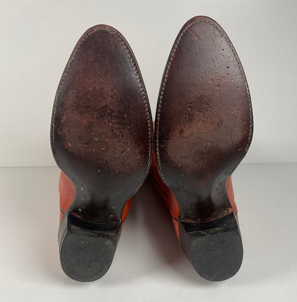 Vintage Justin Cowboy Boots | Chocolate Cow | USA Made | Men’s 10.5 D