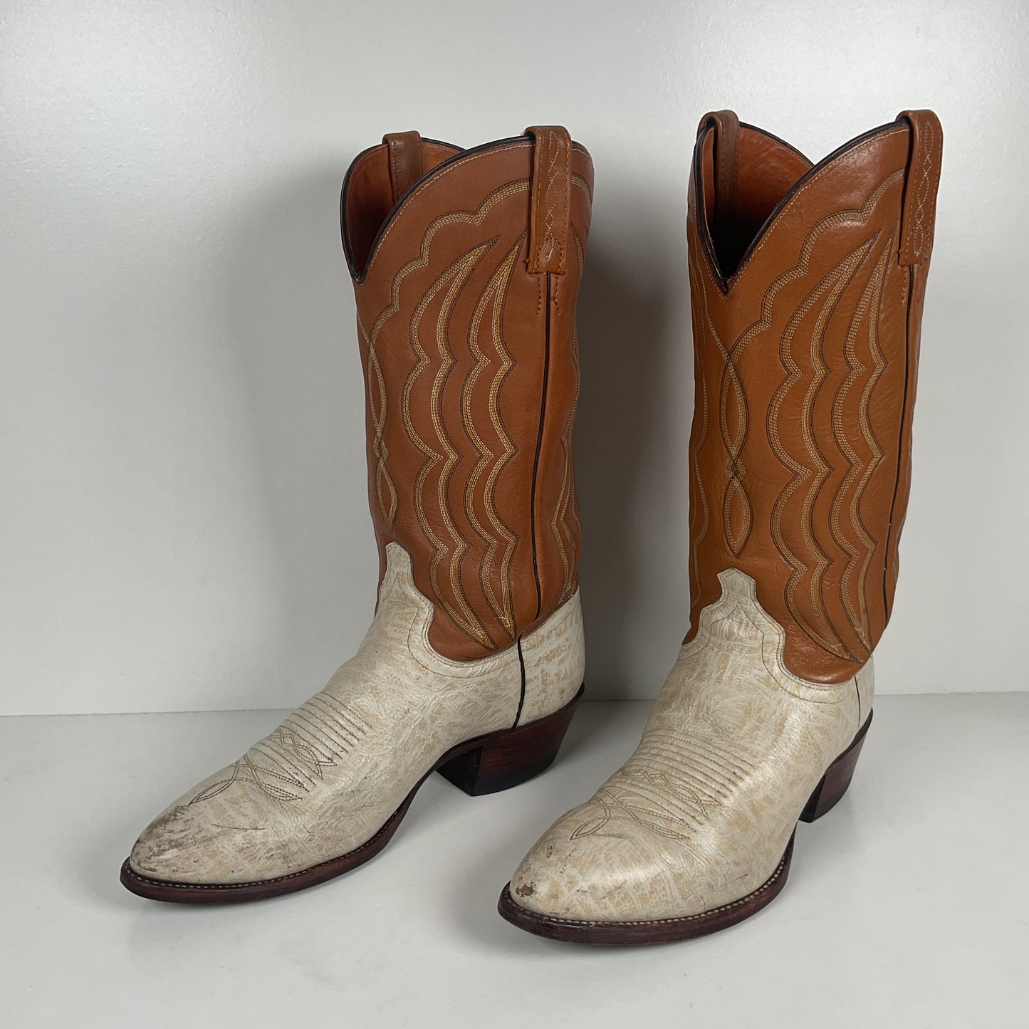 Vintage J. Chisholm Antelope Cowboy Boots | Exotic | USA Made | Men’s 9.5 D