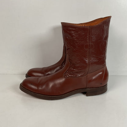 Vintage Jarman Cloth Pull Military Style Boots 11 Narrow 1940s