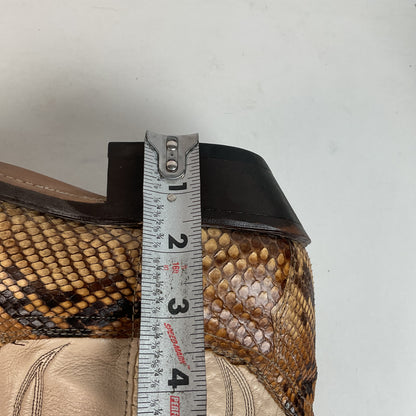 Vintage Laredo Front Cut Python Cowboy Boots 12 D USA Made Snakeskin