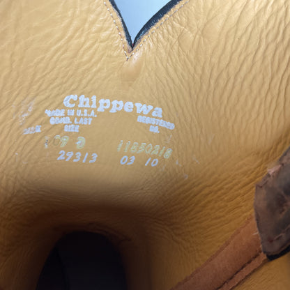 Chippewa Red Arroyo Wellington Boots 9 D USA Made Soft Toe