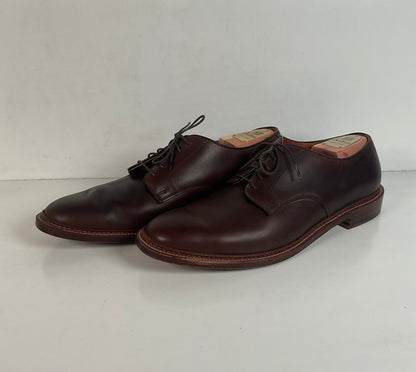 Alden for J. Crew Derby Blucher Shoes 12 D Cigar Brown