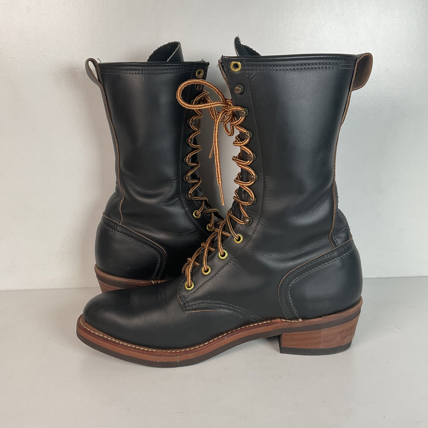 Vintage Golden Retriever Packer Boots 10 D USA Made Soft Toe