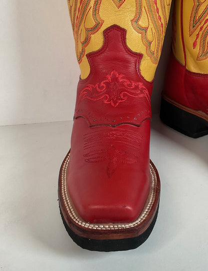 Justin Tekno Crepe Cowgirl Boots | Kansas City Chiefs | USA Made | 8.5 C