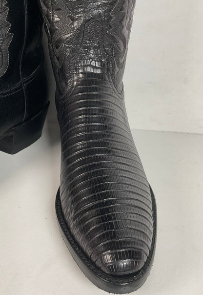 Vintage Lucchese Handmade Cowgirl Boots | Lizard Teju | Women’s 8 B