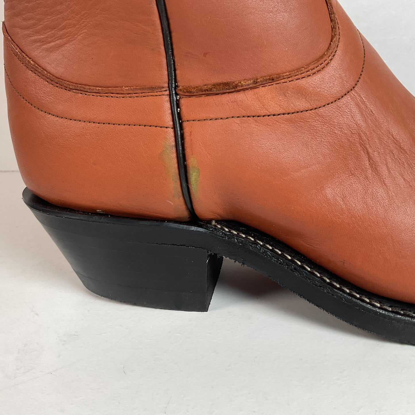 Olathe Brown Mule Cowboy Boots 9.5 D USA Made