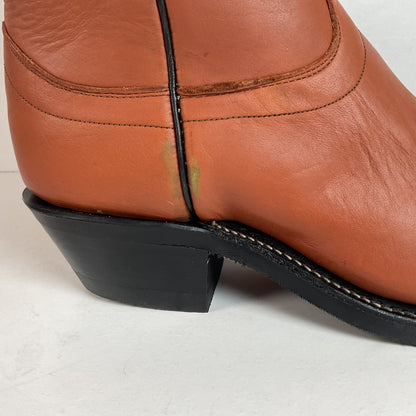 Olathe Brown Mule Cowboy Boots 9.5 D USA Made