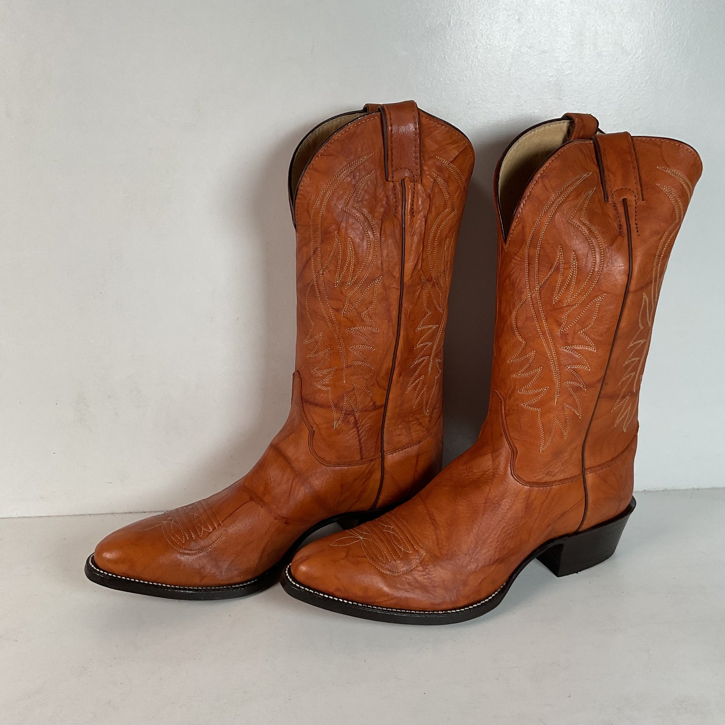 Vintage Justin Redwood Cowboy Boots | Original Box | USA Made | 10.5 D