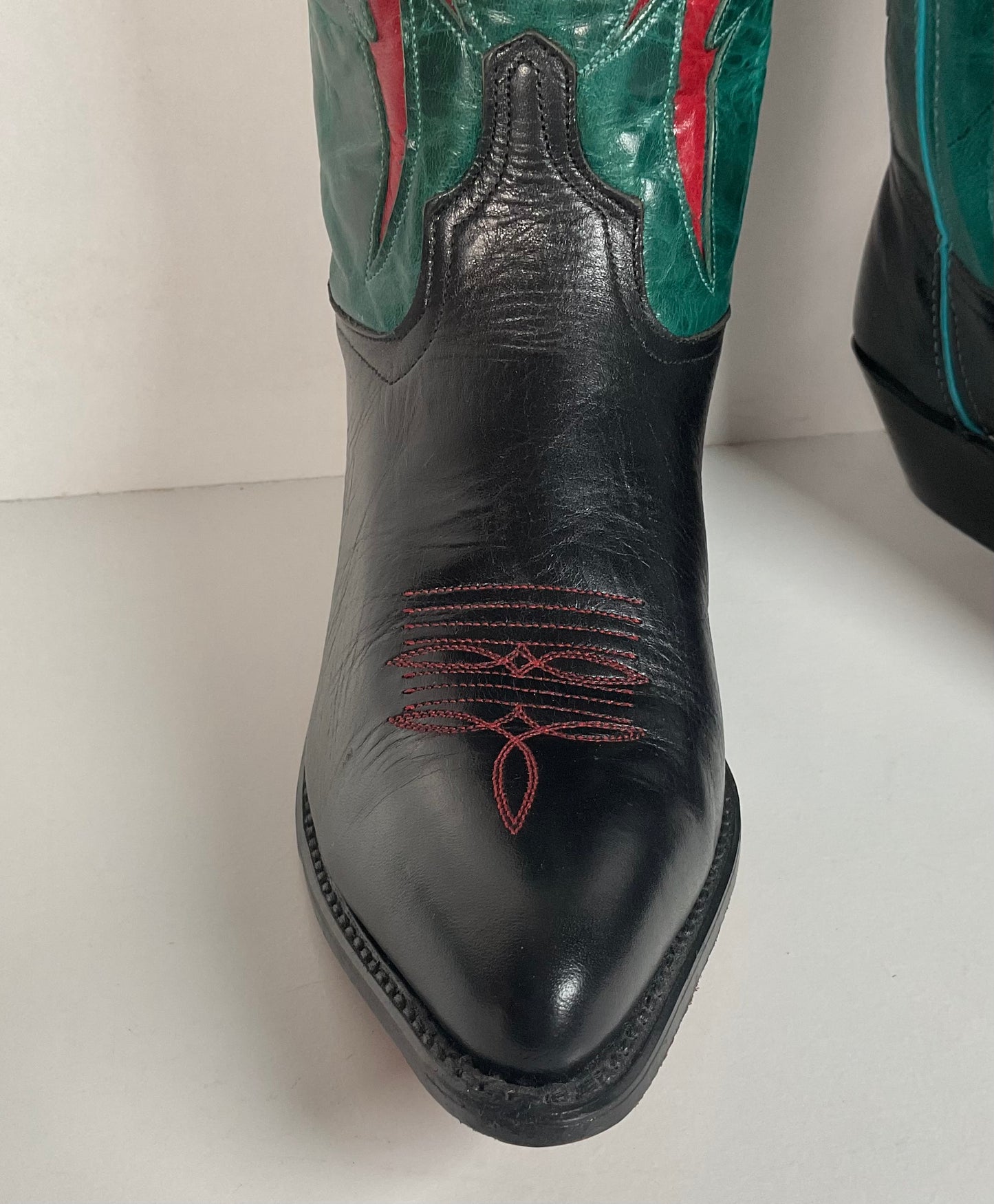 Vintage Dan Post for Code West Cowgirl Boots | Tooled Inlays | Women’s 9 M