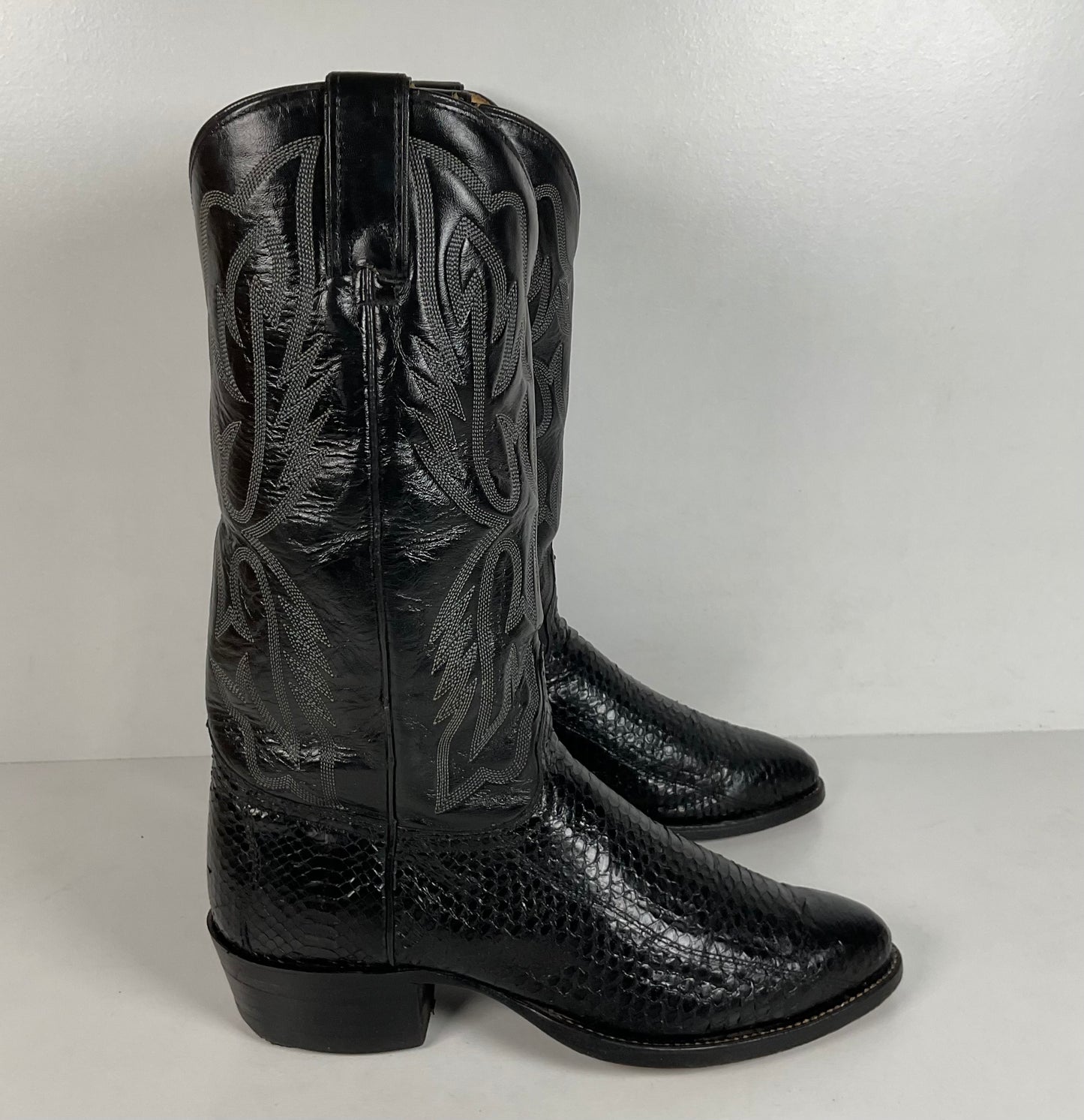 Texas Imperial Snakeskin Cowboy Boots | USA Made | Python | Set of (2) | 9.5 D