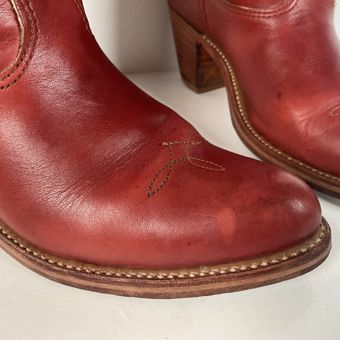 Vintage Double H Cowgirl Boots | Rainbow Stitched | USA Made | Women’s 7 M