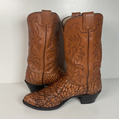 Vintage Olathe Sea Bass Cowboy Boots | Exotic | USA Made | 13 EE