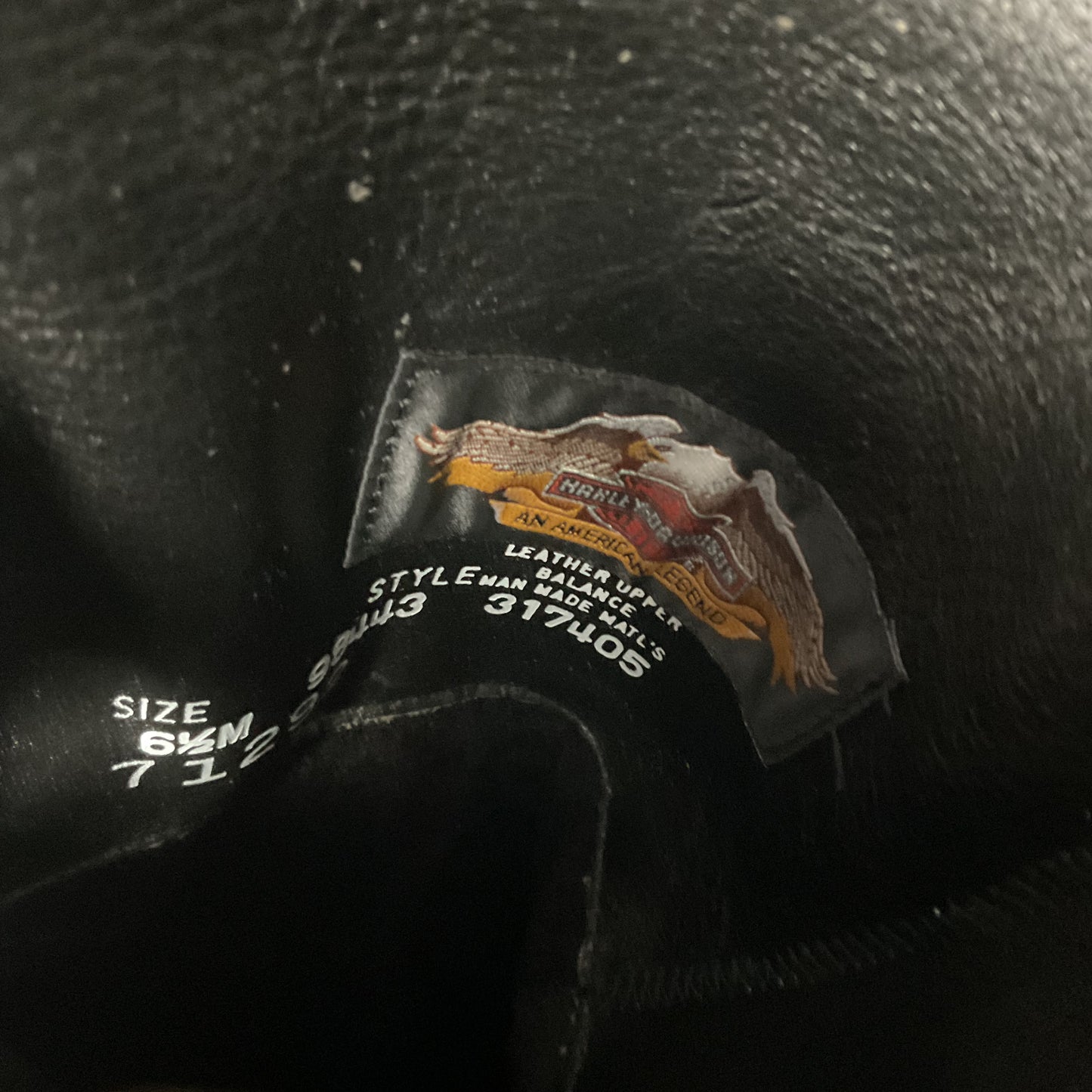 Vintage Harley Davidson Tall Motorcycle Boots 6.5 M Lace Up USA Made