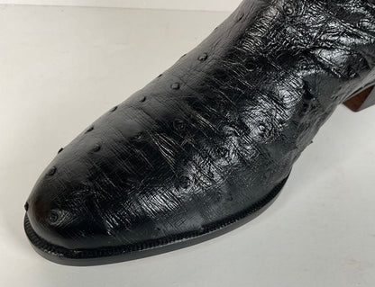 Vintage Lorenzo Banfi Ostrich Quill Bucket Boots | Tooled | Exotic | Men’s 9.5 M