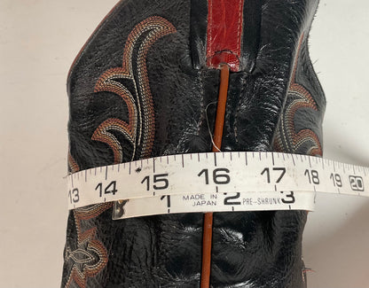 Larry Mahan Teju Lizard Cowboy Boots 10 EE Peanut Brittle