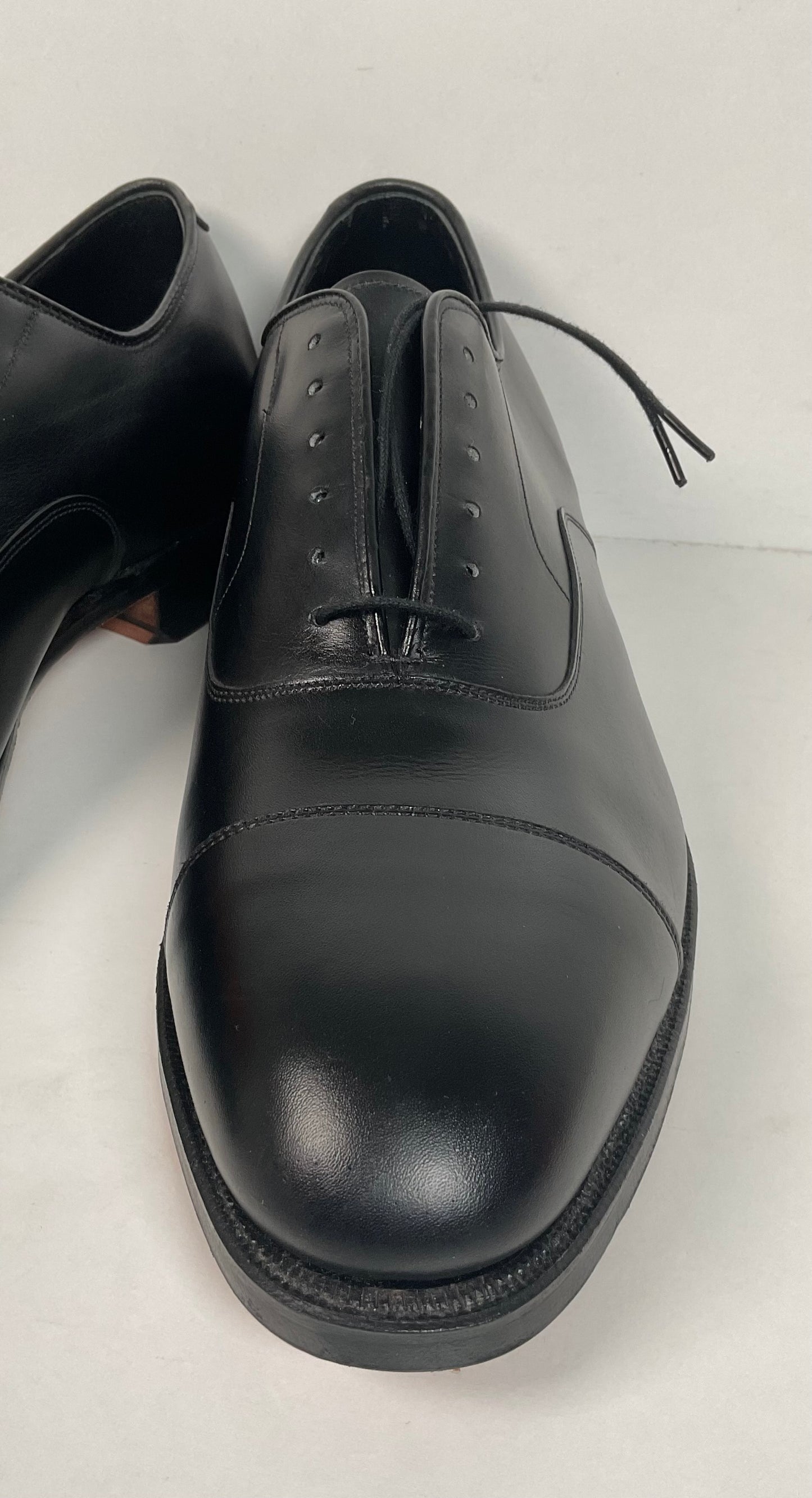 Vintage Johnston Murphy Cap Toe Oxford Shoes 11 D USA Made Crown Aristocraft