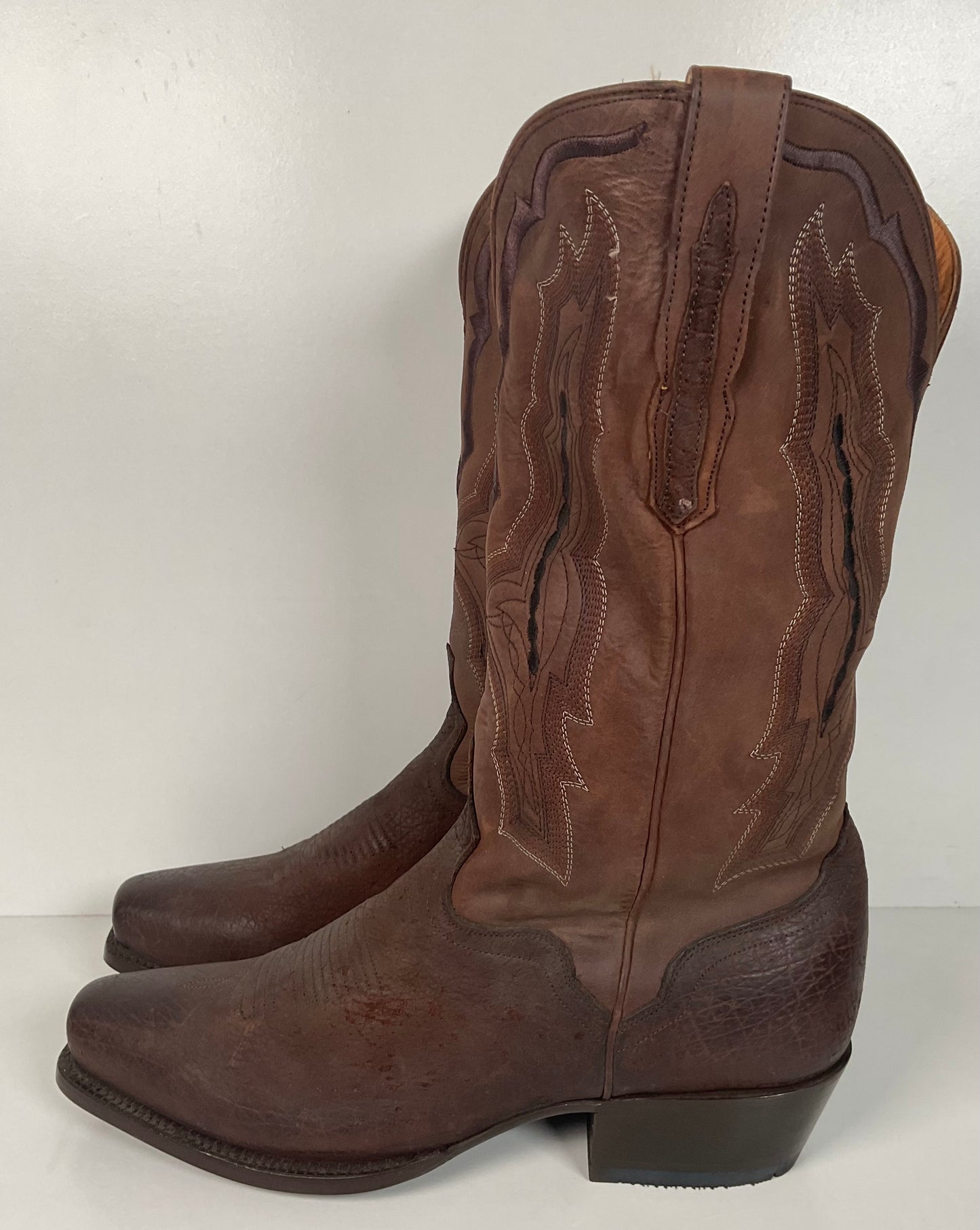 El Dorado Hippopotamus Cowboy Boots 9.5 D Handmade