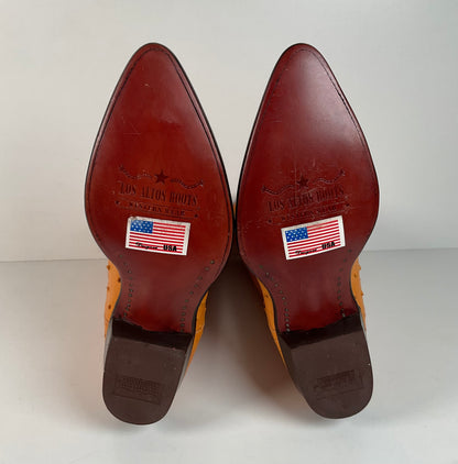 Los Altos Full Quill Ostrich Cowboy Boots | Buttercup | Exotic | Men’s 9.5 EE