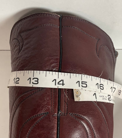 Vintage Stewart Boot Company Tall Cowgirl Boots 10 Narrow Romero Cloth Pulls