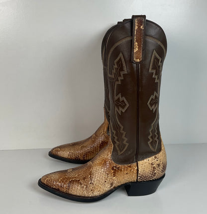 Anderson Bean Boa Snake Cowboy Boots | Exotic | USA Made | Men’s 6 | Women’s 7 B