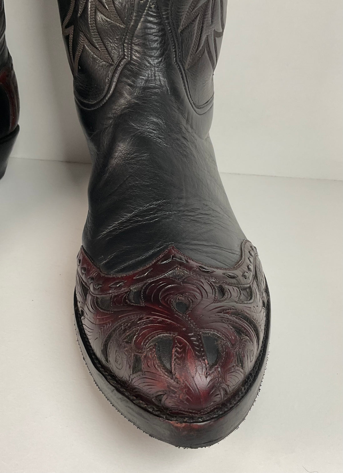 Tres Outlaws Custom Cowboy Boots | Tooled Wingtip Triad | Men’s 16 E