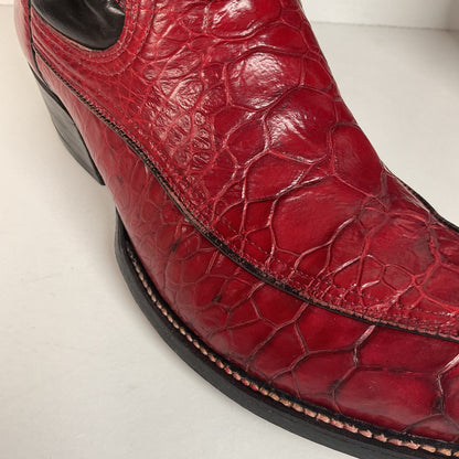 Vintage Cowtown Algonquin Toe Cowboy Boots | Pre-Ban Sea Turtle | Red | Men’s 8 D