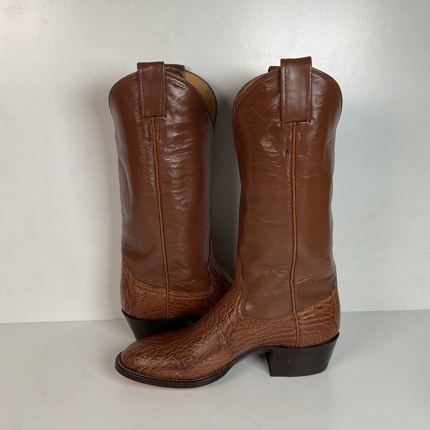 Vintage Laramie Exotic Shark Skin Cowboy Boots Men’s 6 B | Women’s 7 USA Made