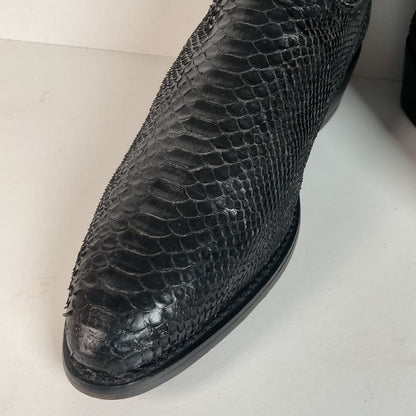 Dan Post Python Snakeskin Cowboy Boots | Midnight Black | Men’s 8 D