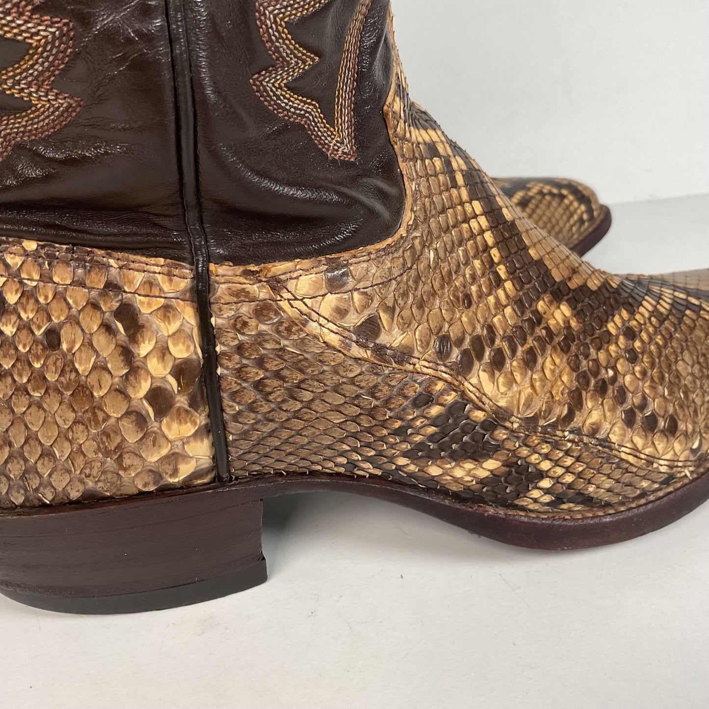 Vintage Justin Python Cowboy Boots | Snakeskin | USA Made | Men’s 10.5 B