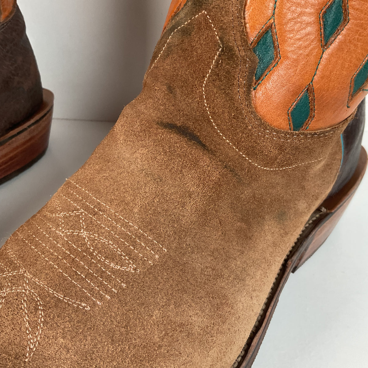Olathe Buckaroo Cowboy Boots | Suede | USA Made | Men’s 14 EEE