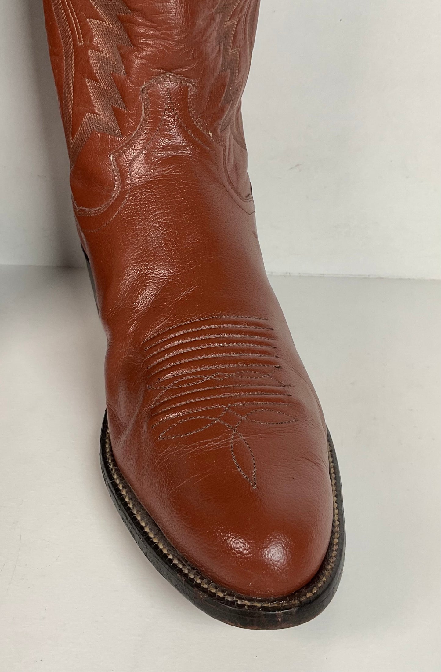 Vintage Sanders Cowboy Boots | Narrow | Brown | Men’s 11 B