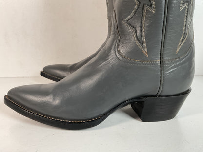 Remington Custom Cowboy Boots | USA Made | Grey | Men’s 8.5 B | Women’s 9.5