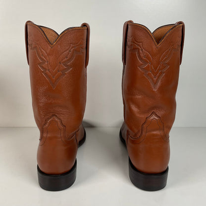 Lucchese 2000 Roper Boots | USA Made | Brown Calf | Men’s 9.5 D