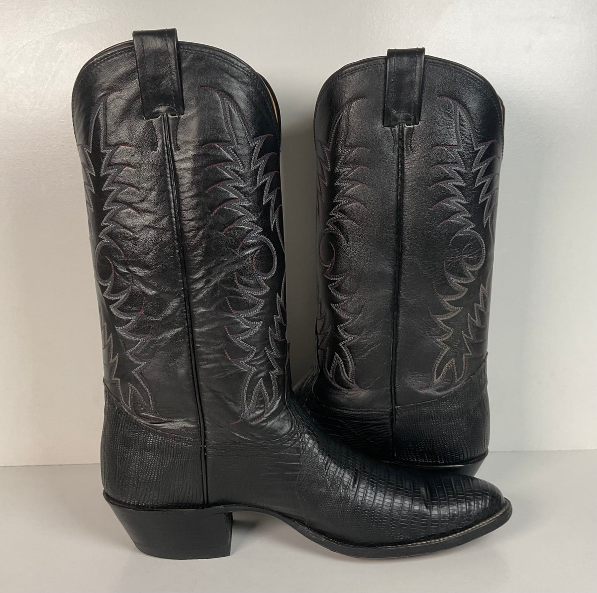 Vintage Nocona Teju Lizard Cowboy Boots | Extra Narrow | Men’s 11.5 A