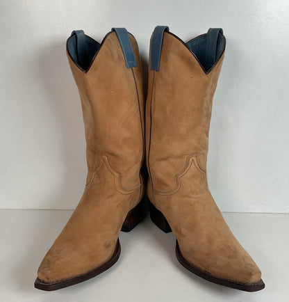 F. H. Senka Cowgirl Boots 8.5 US Nubuck Suede Snip Toe